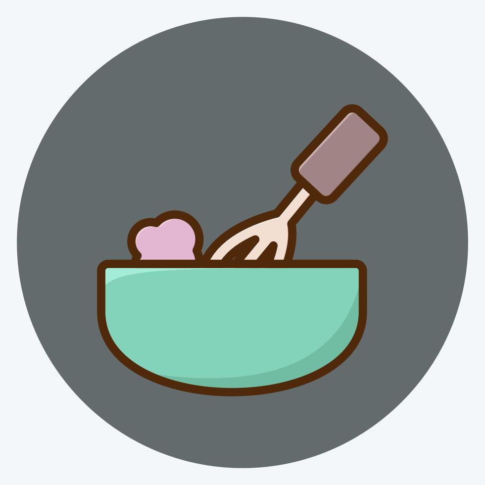 agitador de masa de icono. adecuado para el símbolo de panadería. estilo plano diseño simple editable. vector de plantilla de diseño. ilustración sencilla