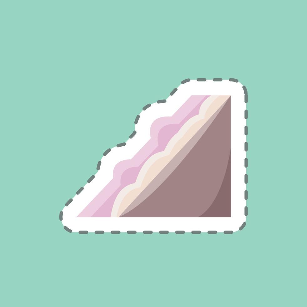 Sticker line cut Sandwich. suitable for Bakery symbol. simple design editable. design template vector. simple illustration vector