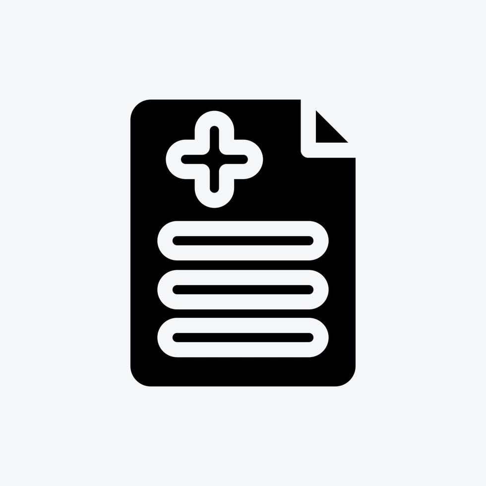 Icon Medical Report. suitable for medicine symbol. glyph style. simple design editable. design template vector. simple illustration vector