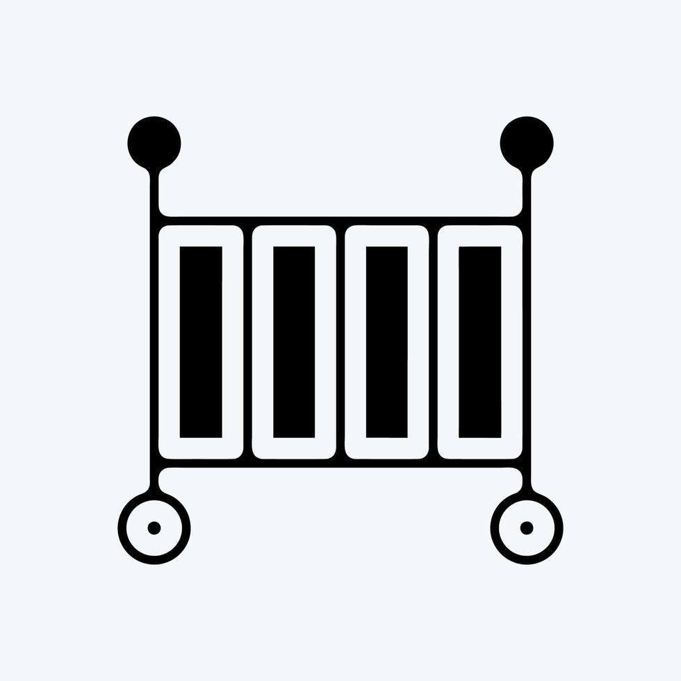 Icon Crib. suitable for Kids symbol. glyph style. simple design editable. design template vector. simple illustration vector