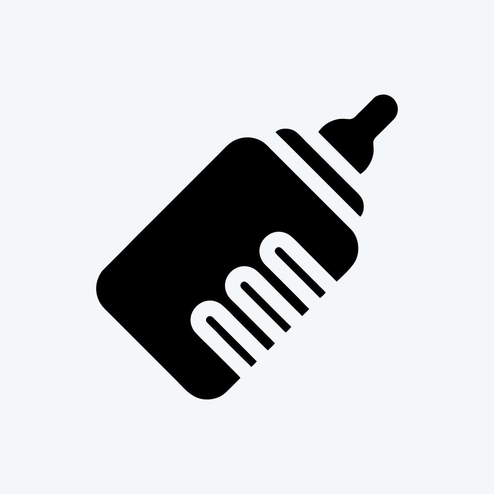 Icon Baby Bottle. suitable for Kids symbol. glyph style. simple design editable. design template vector. simple illustration vector