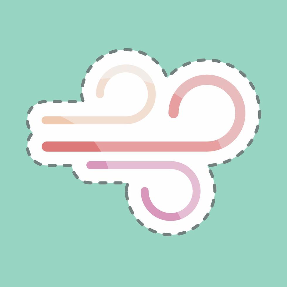 Sticker line cut Clean Air. suitable for education symbol. simple design editable. design template vector. simple illustration vector