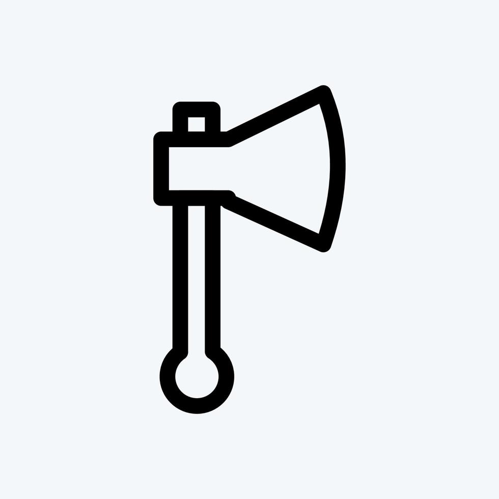 Icon Hatchet. suitable for education symbol. line style. simple design editable. design template vector. simple illustration vector
