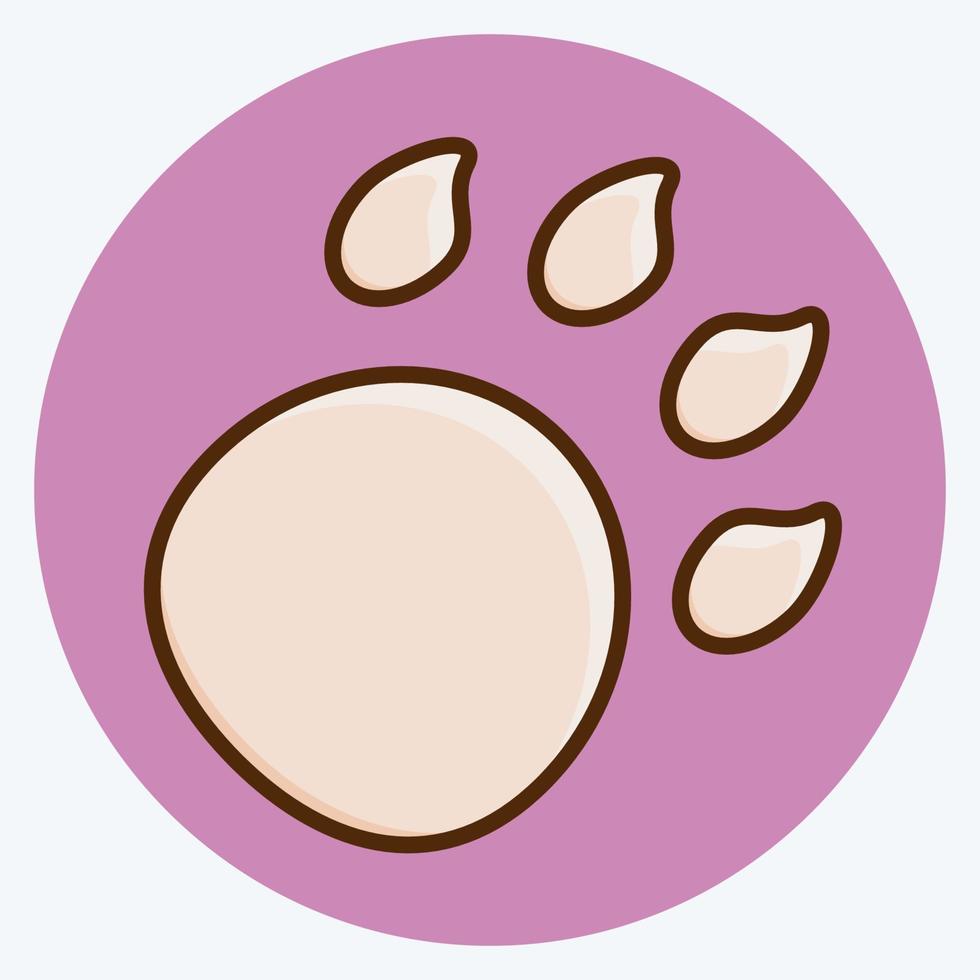 icono de pista de animales. adecuado para el símbolo de la educación. estilo plano diseño simple editable. vector de plantilla de diseño. ilustración sencilla