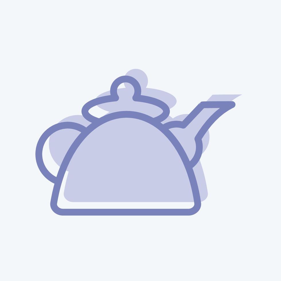 Icon Kettle. suitable for education symbol. two tone style. simple design editable. design template vector. simple illustration vector