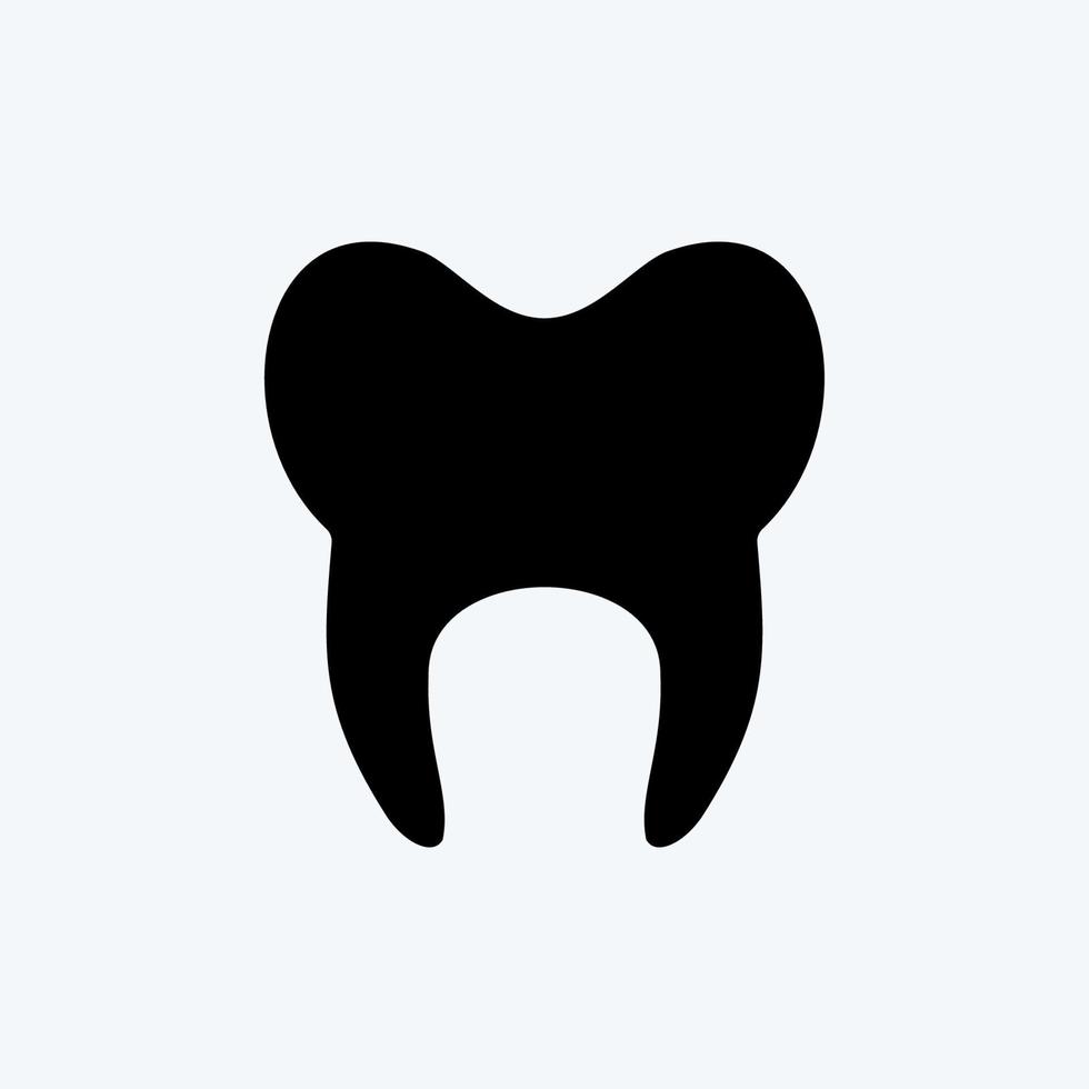 Icon Tooth. suitable for medicine symbol. glyph style. simple design editable. design template vector. simple illustration vector