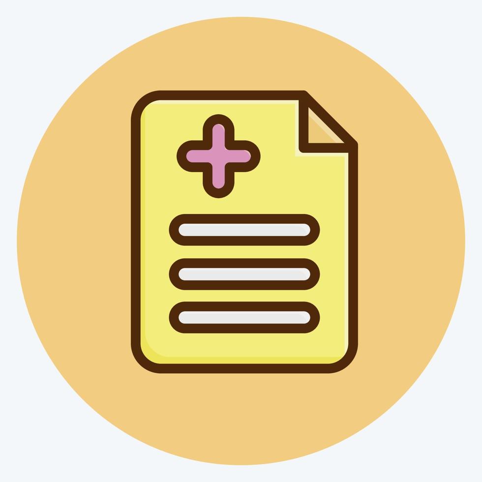 Icon Medical Report. suitable for medicine symbol. flat style. simple design editable. design template vector. simple illustration vector