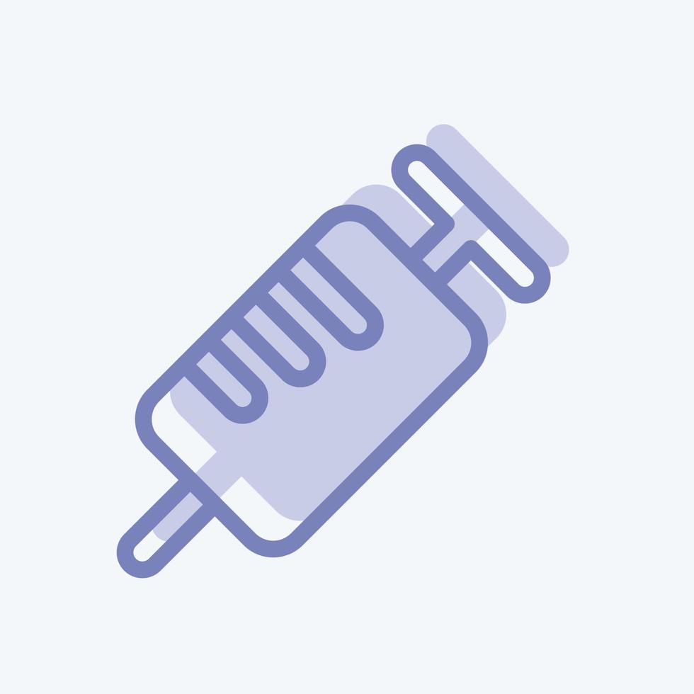 Icon Syringe. suitable for medicine symbol. two tone style. simple design editable. design template vector. simple illustration vector