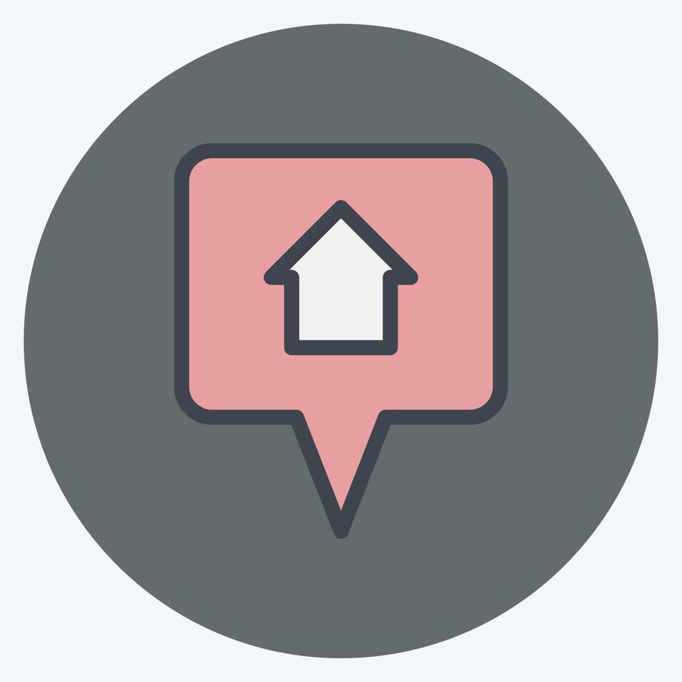 Icon Location. suitable for building symbol. color mate style. simple design editable. design template vector. simple illustration vector