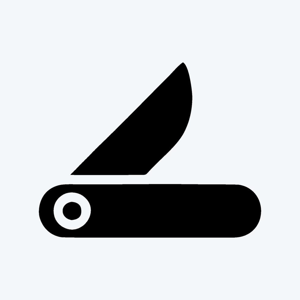 Icon Clasp-Knife. suitable for education symbol. glyph style. simple design editable. design template vector. simple illustration vector