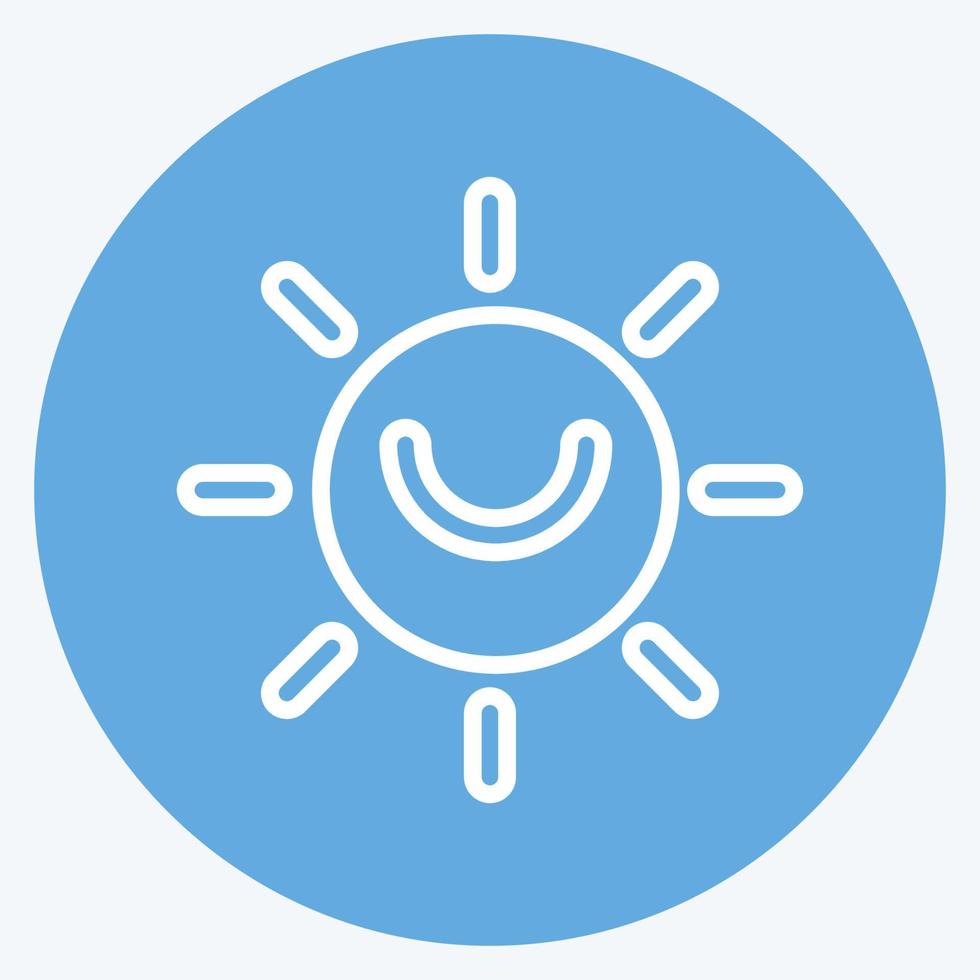 Icon Solar Power. suitable for education symbol. blue eyes style. simple design editable. design template vector. simple illustration vector