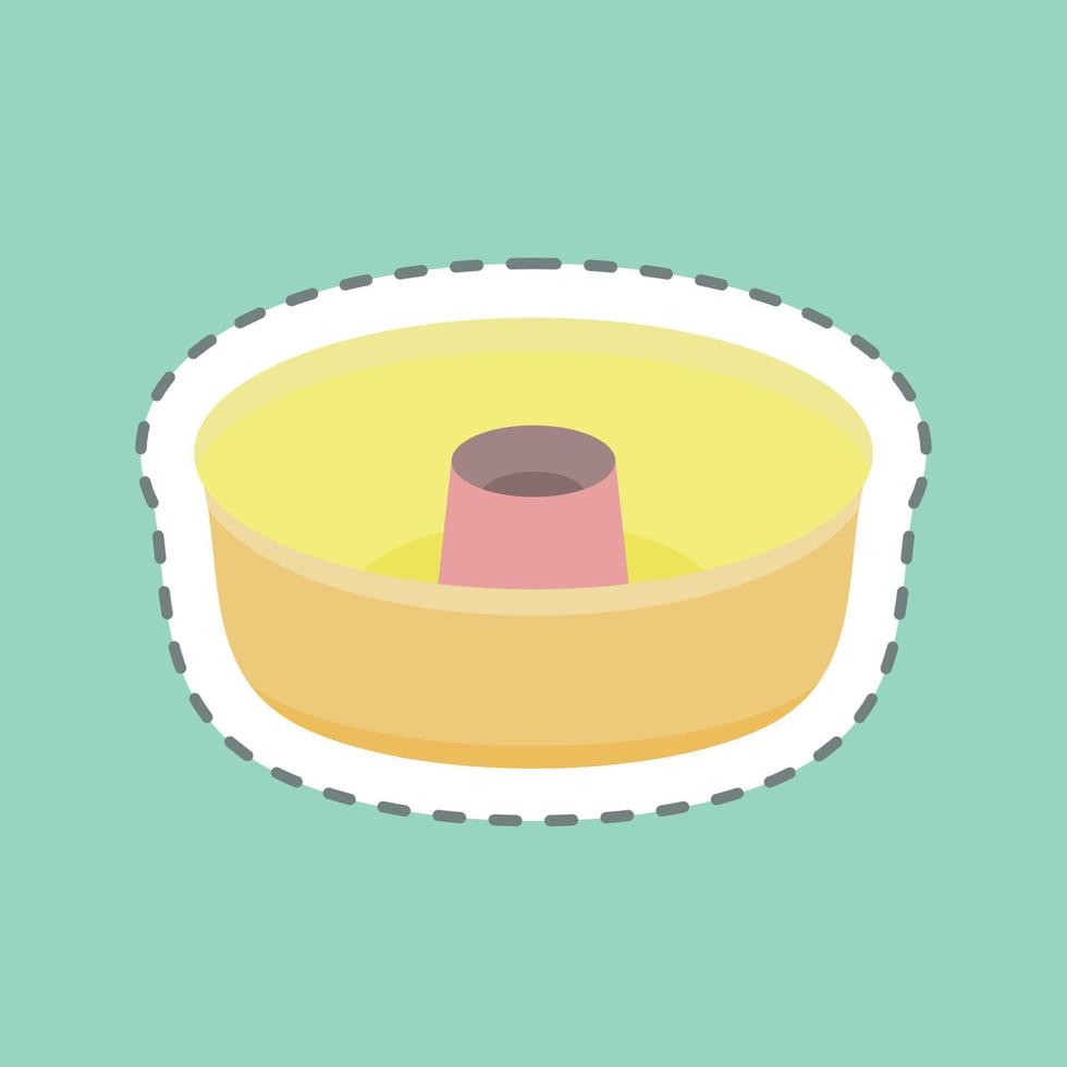 Molde de pastel de corte de línea adhesiva. adecuado para el símbolo de panadería. diseño simple editable. vector de plantilla de diseño. ilustración sencilla