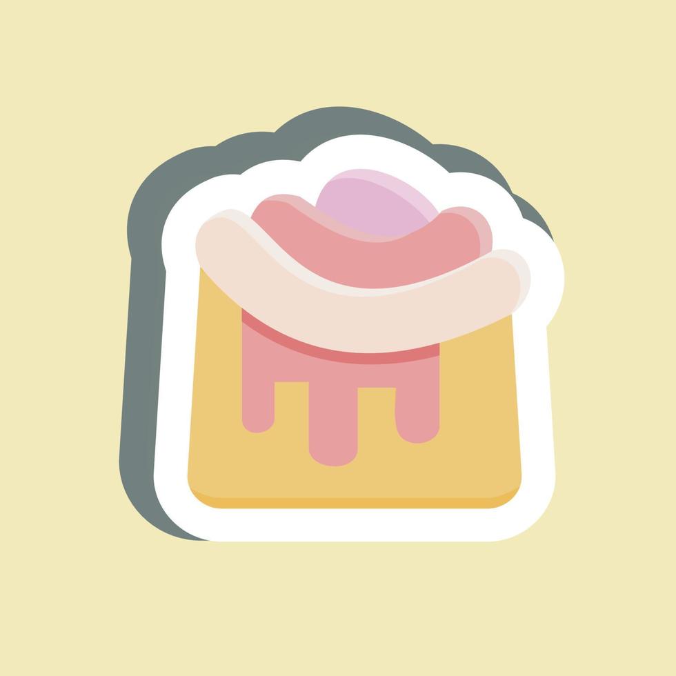 Sticker Cinnamon Roll. suitable for Bakery symbol. simple design editable. design template vector. simple illustration vector