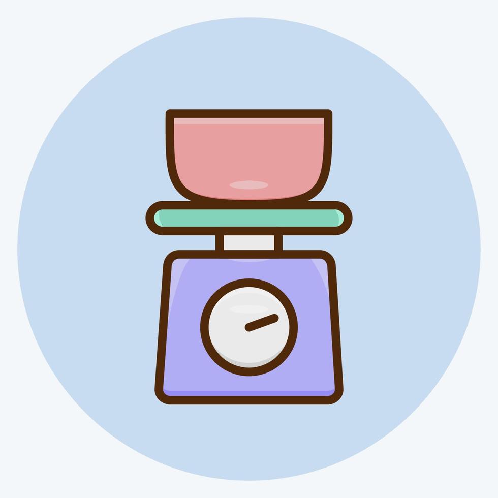 Icon Kitchen Scales. suitable for Bakery symbol. flat style. simple design editable. design template vector. simple illustration vector