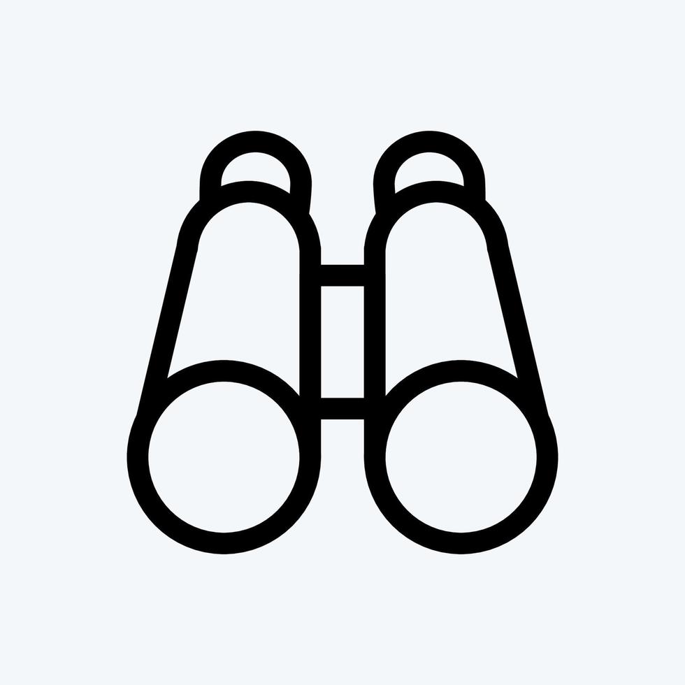 Icon Binoculars. suitable for education symbol. line style. simple design editable. design template vector. simple illustration vector