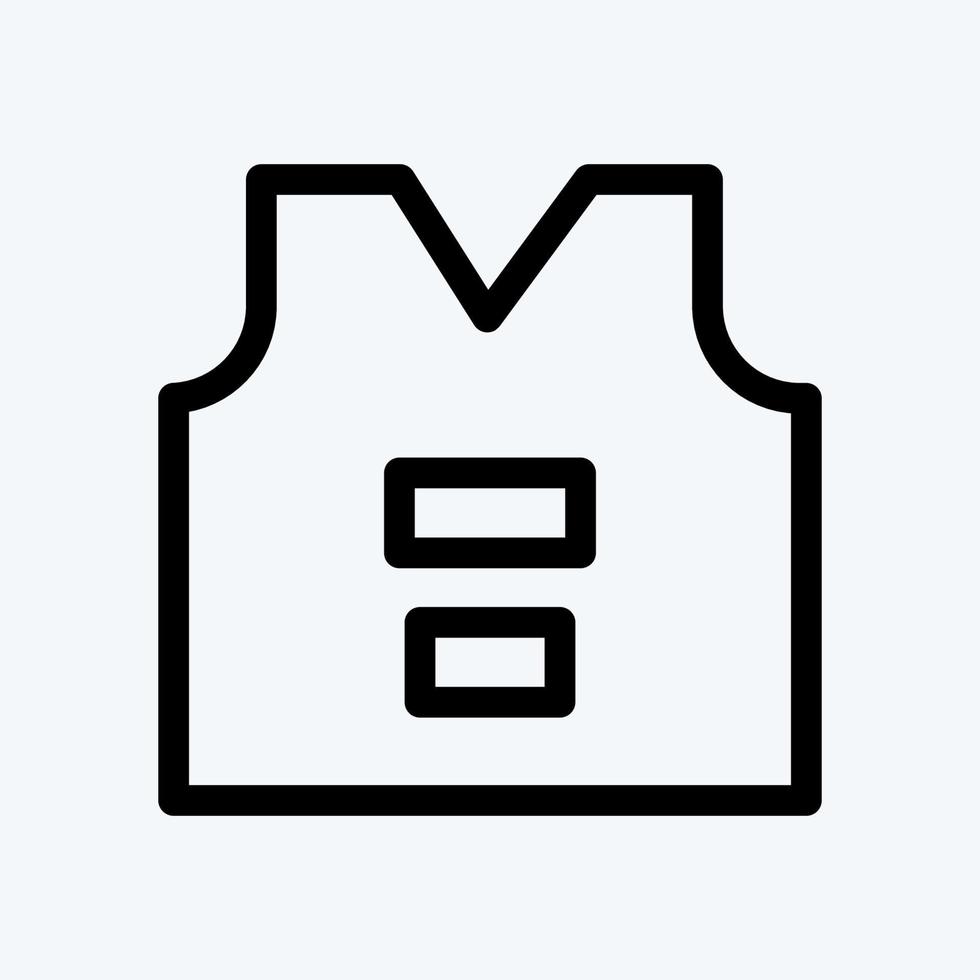 Icon Life Vest. suitable for education symbol. line style. simple design editable. design template vector. simple illustration vector