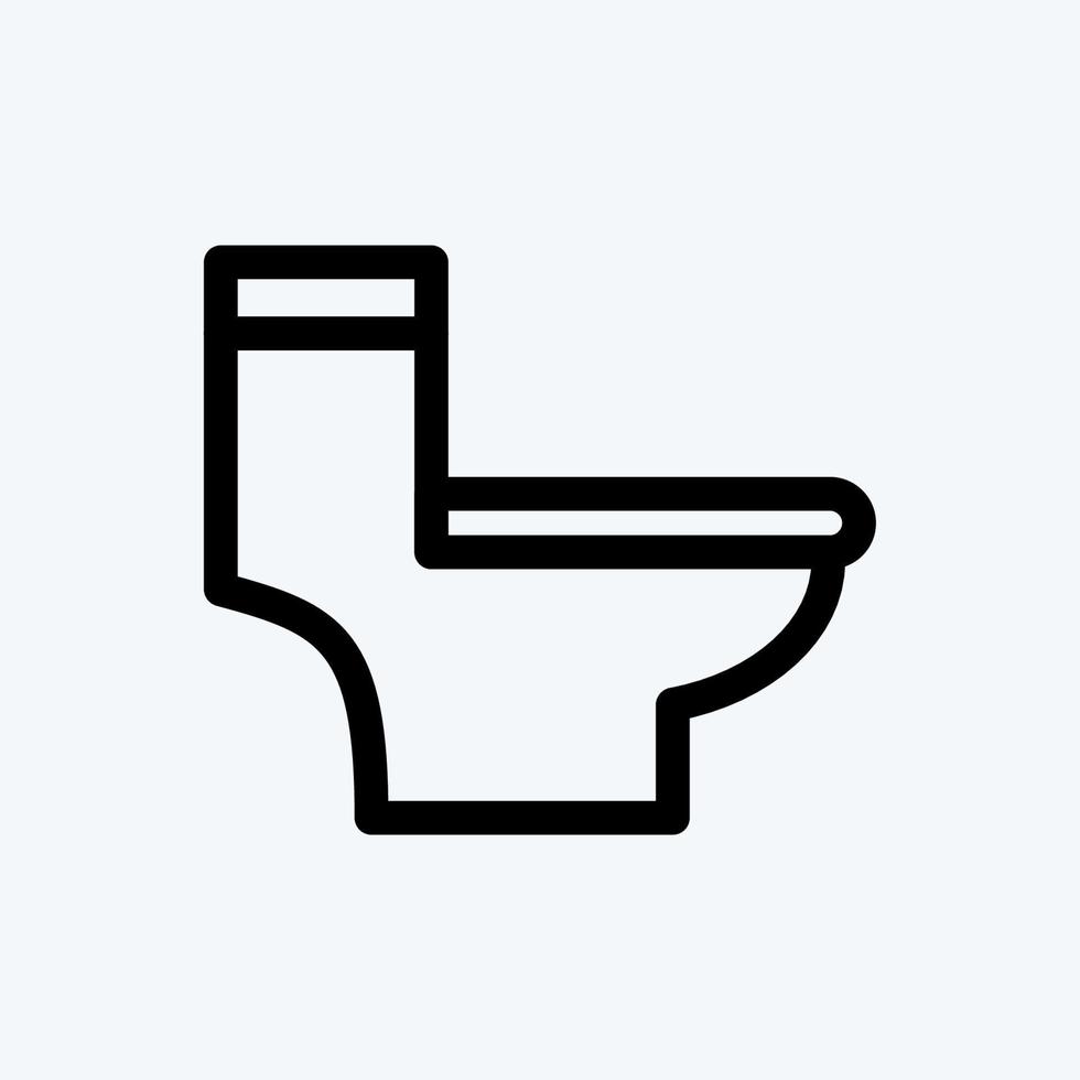 Icon Toilet. suitable for building symbol. line style. simple design editable. design template vector. simple illustration vector