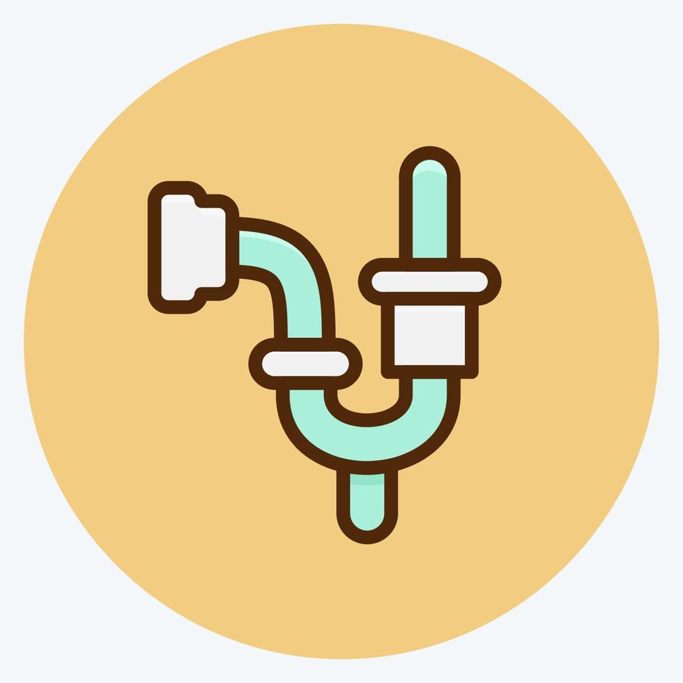 Icon Plumbing. suitable for building symbol. flat style. simple design editable. design template vector. simple illustration vector