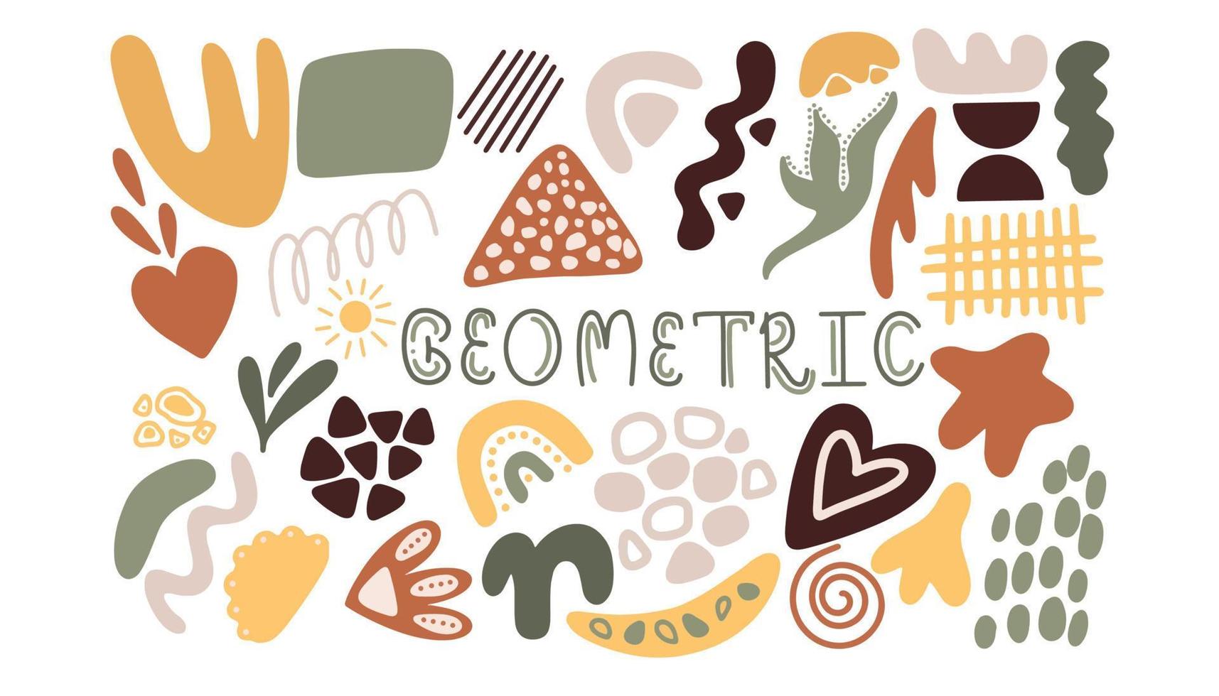 Geometric set, abstract and vector