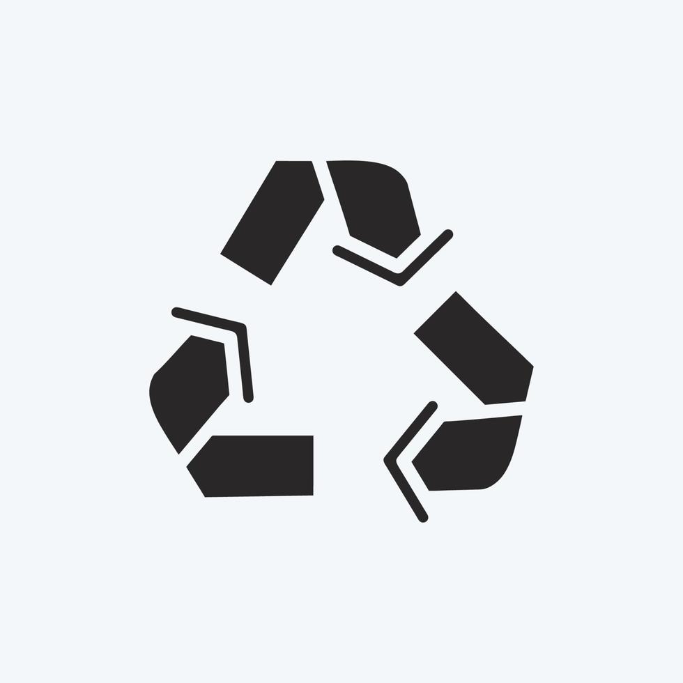 Icon Recycling. suitable for education symbol. glyph style. simple design editable. design template vector. simple illustration vector