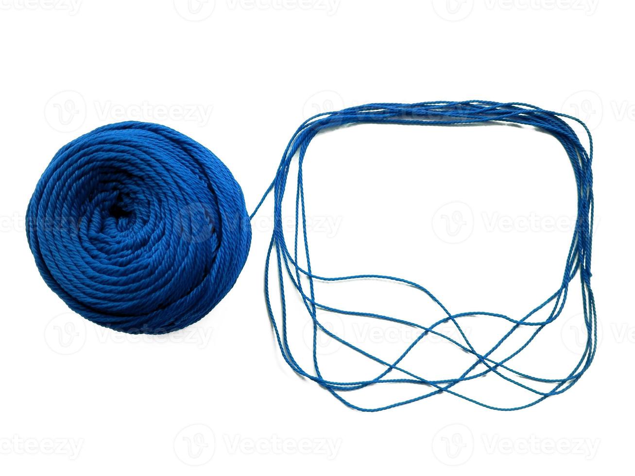 Knitting yarn on isolated white background photo