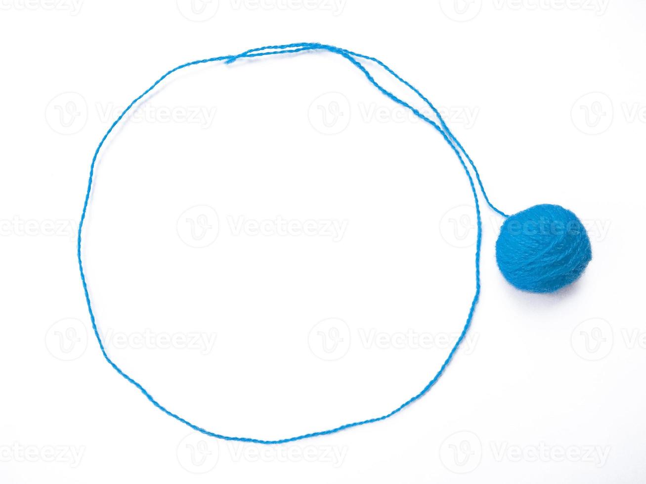 knitting Yarn circle shaped isolated on white background photo