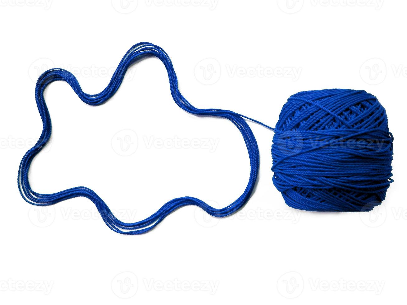 Knitting yarn on isolated white background photo