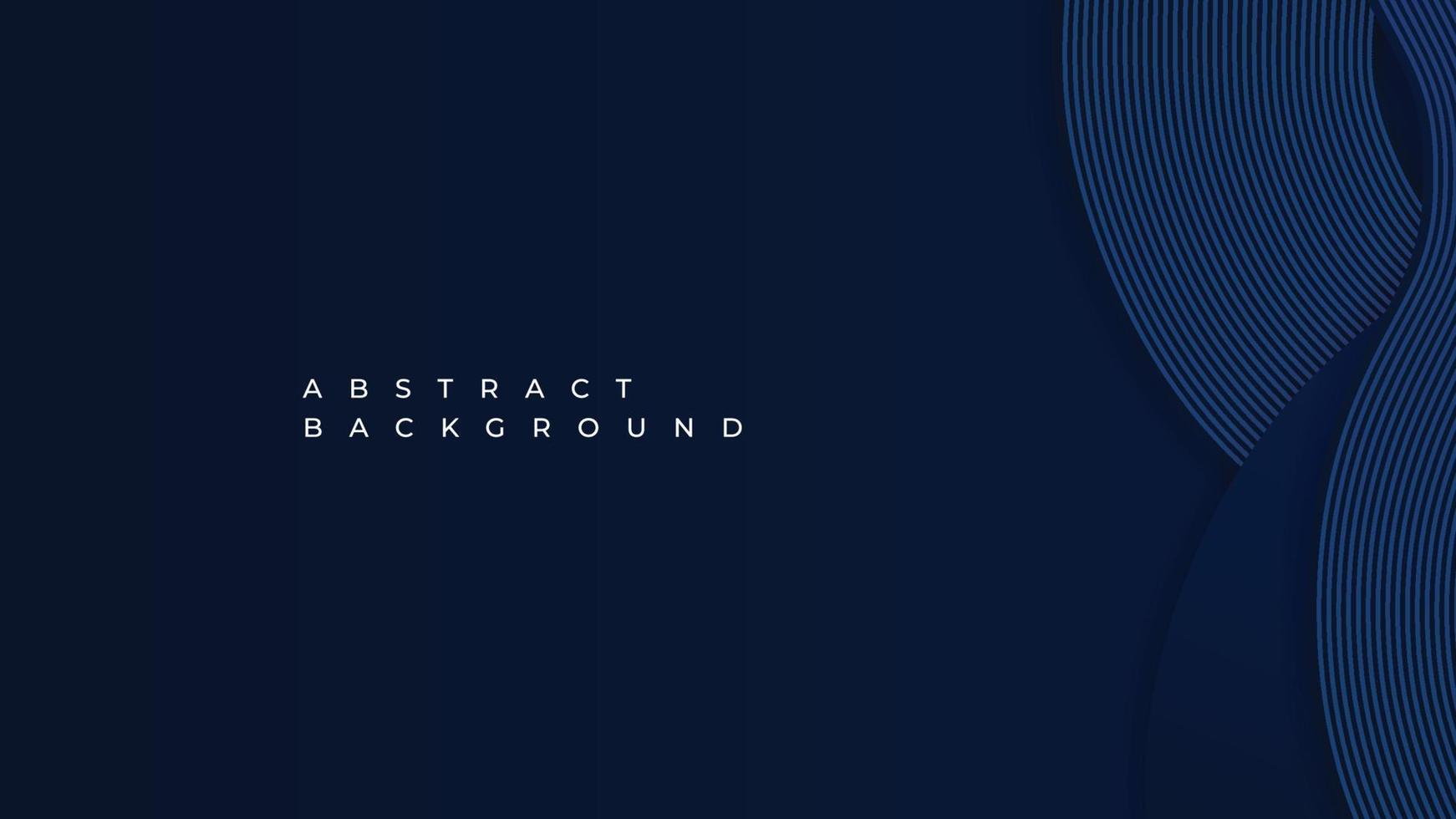 Abstract wavy lines on gradient dark blue background with space for text. Vector illustration