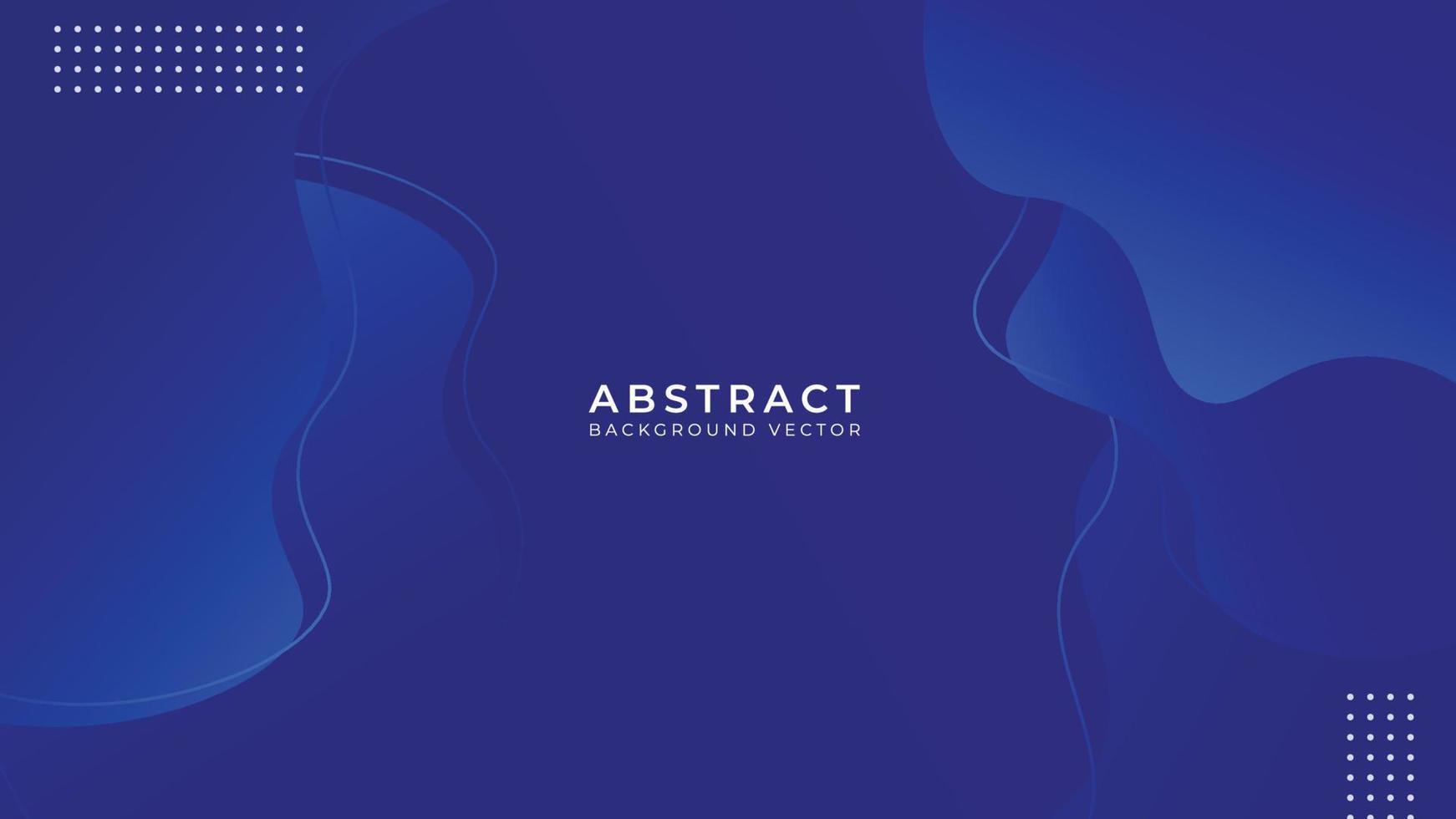 Abstract wave shapes blue background. Liquid color background design. Fluid shapes composition. Vector illustration