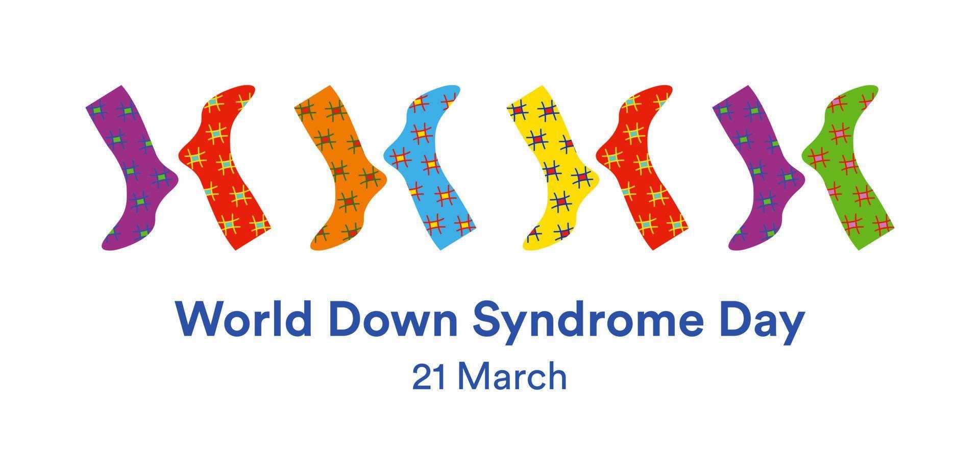 World Down Syndrome Day, March 21 vector illustration