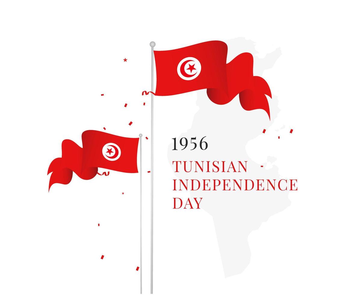 Tunisia Independence Day celebration 20 March vector illustration