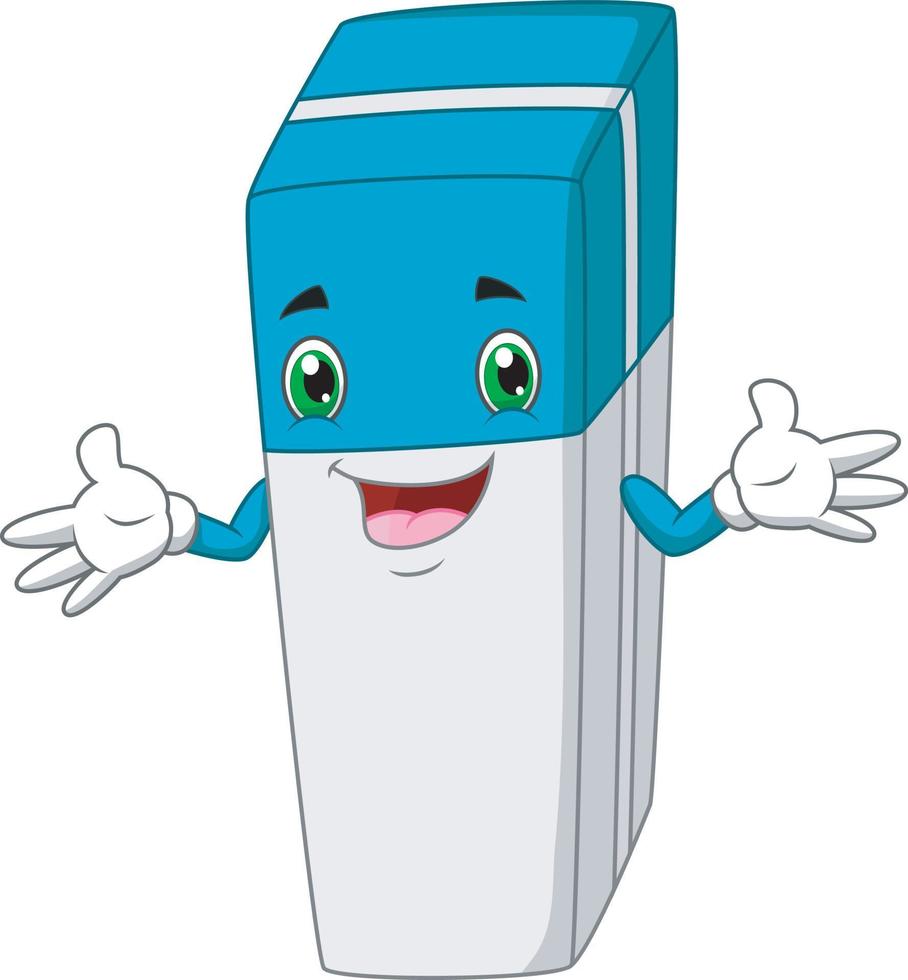 Funny carton eraser waving hand vector