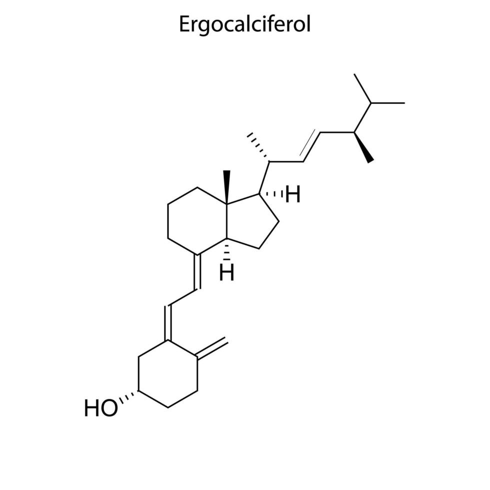 Skeletal formula of molecule. vector