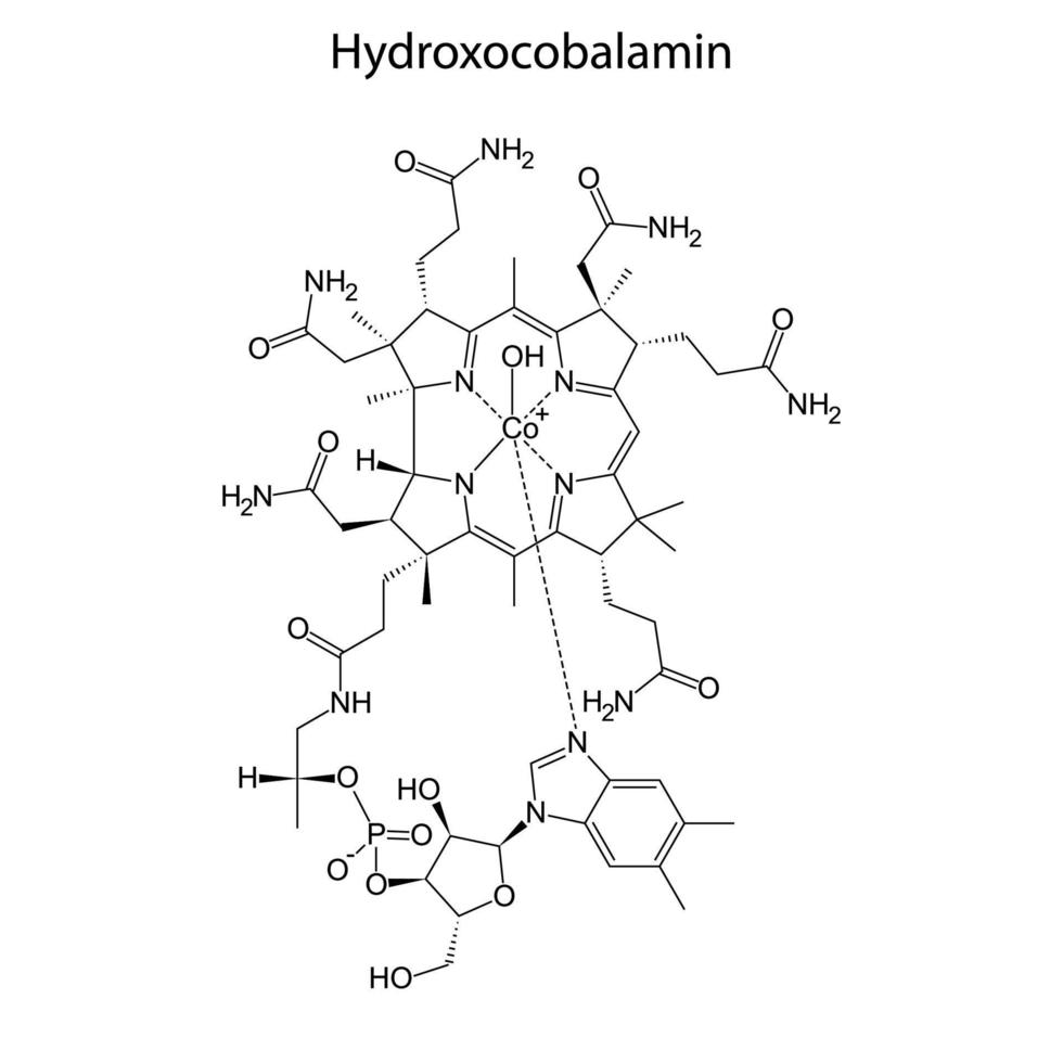 Skeletal formula of molecule. vector