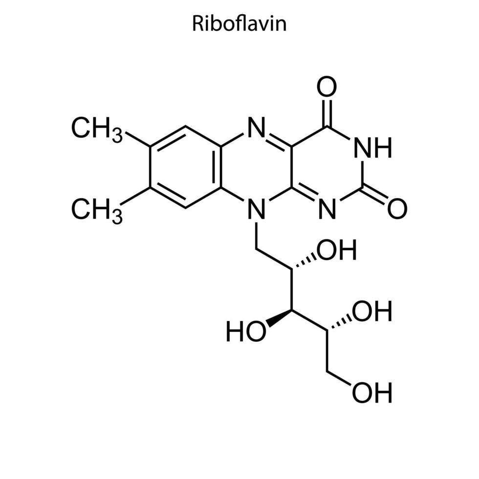 Skeletal formula of molecule. vector