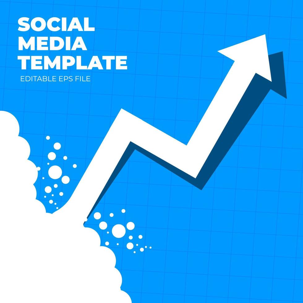 increase graph, Graphic finance up vector, cloud arrow, up arrow graphic, social media template vector