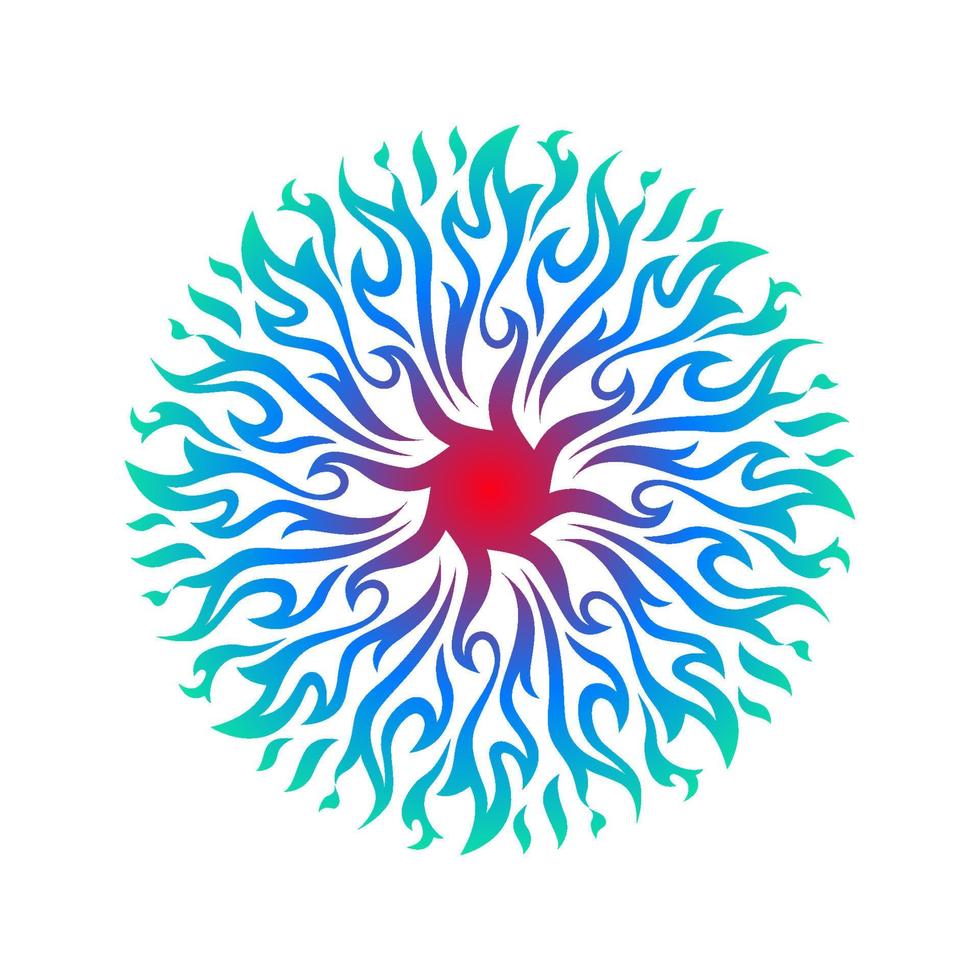 circle of fire, fire style mandala design, fire god symbol, fire power symbol, fire mandala, burn vector