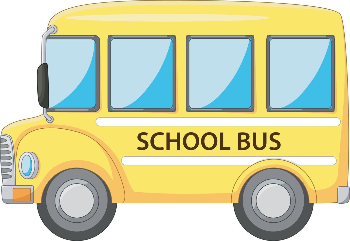 Funny happy cartoon bus school vector