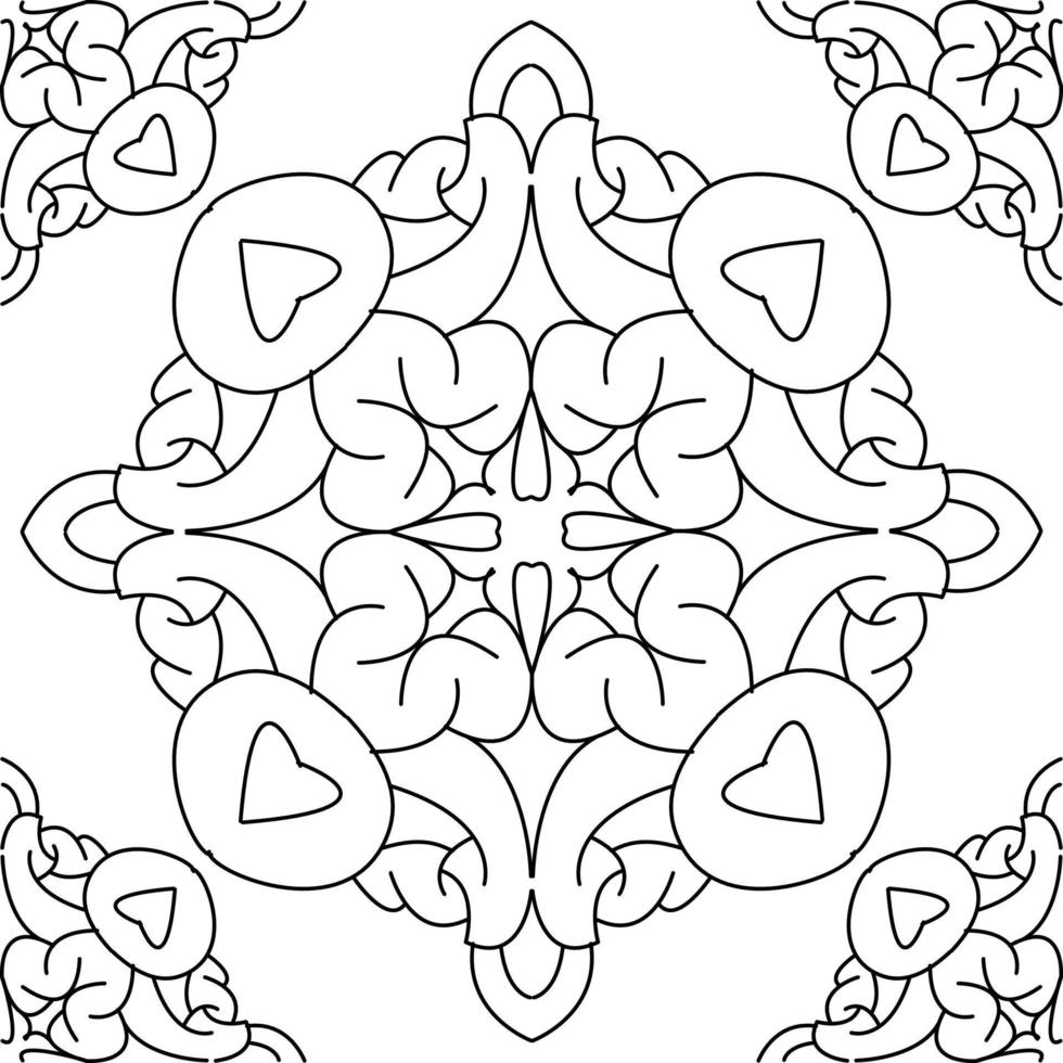 black and white sketch of flora and fauna batik. can be used for various purposes vector