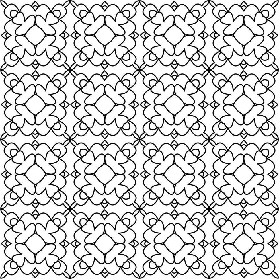 black and white sketch of flora and fauna batik. can be used for various purposes vector