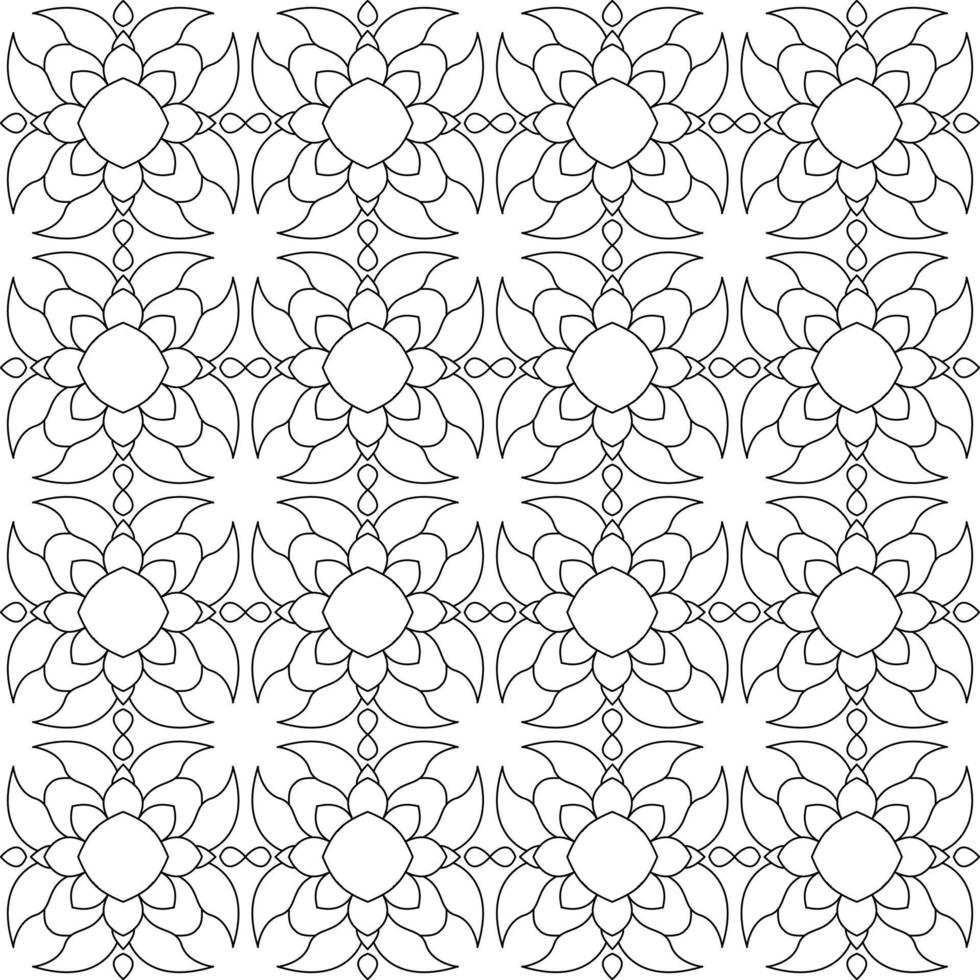 black and white sketch of flora and fauna batik. can be used for various purposes vector