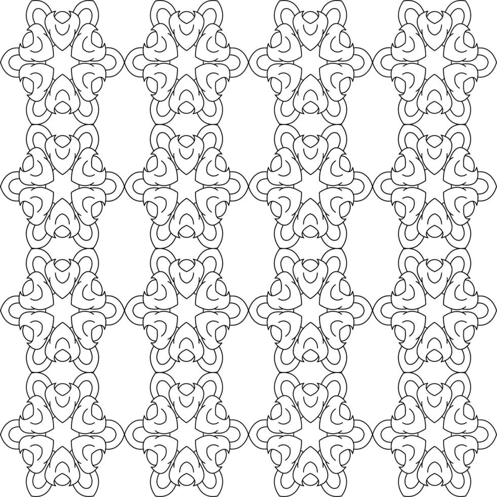 black and white sketch of flora and fauna batik. can be used for various purposes vector