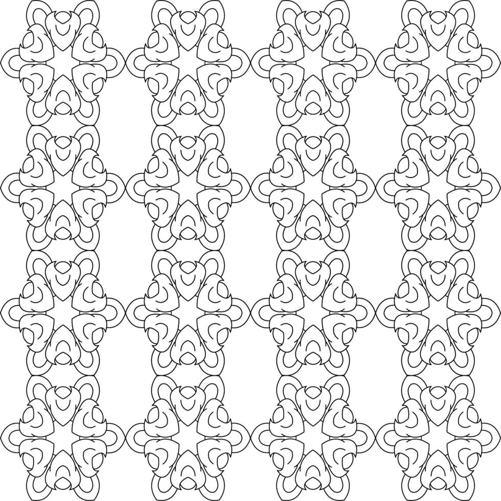 black and white sketch of flora and fauna batik. can be used for various purposes vector