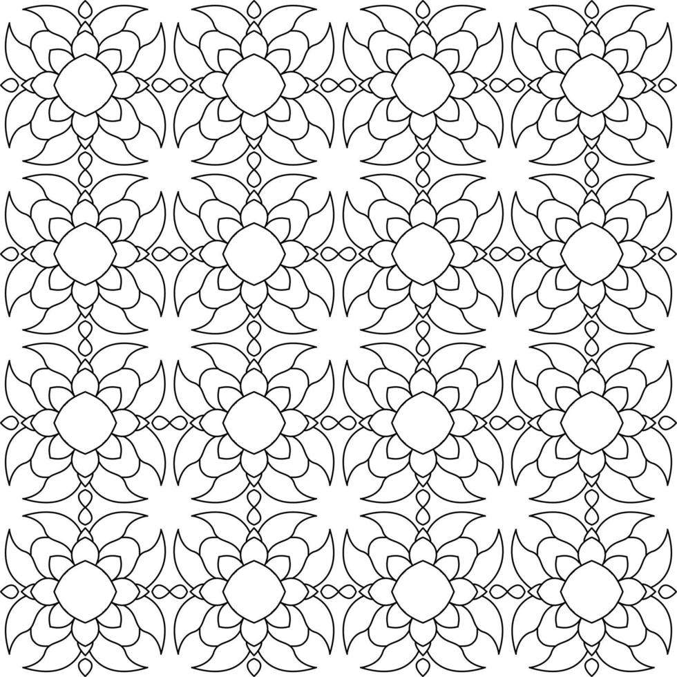 black and white sketch of flora and fauna batik. can be used for various purposes vector