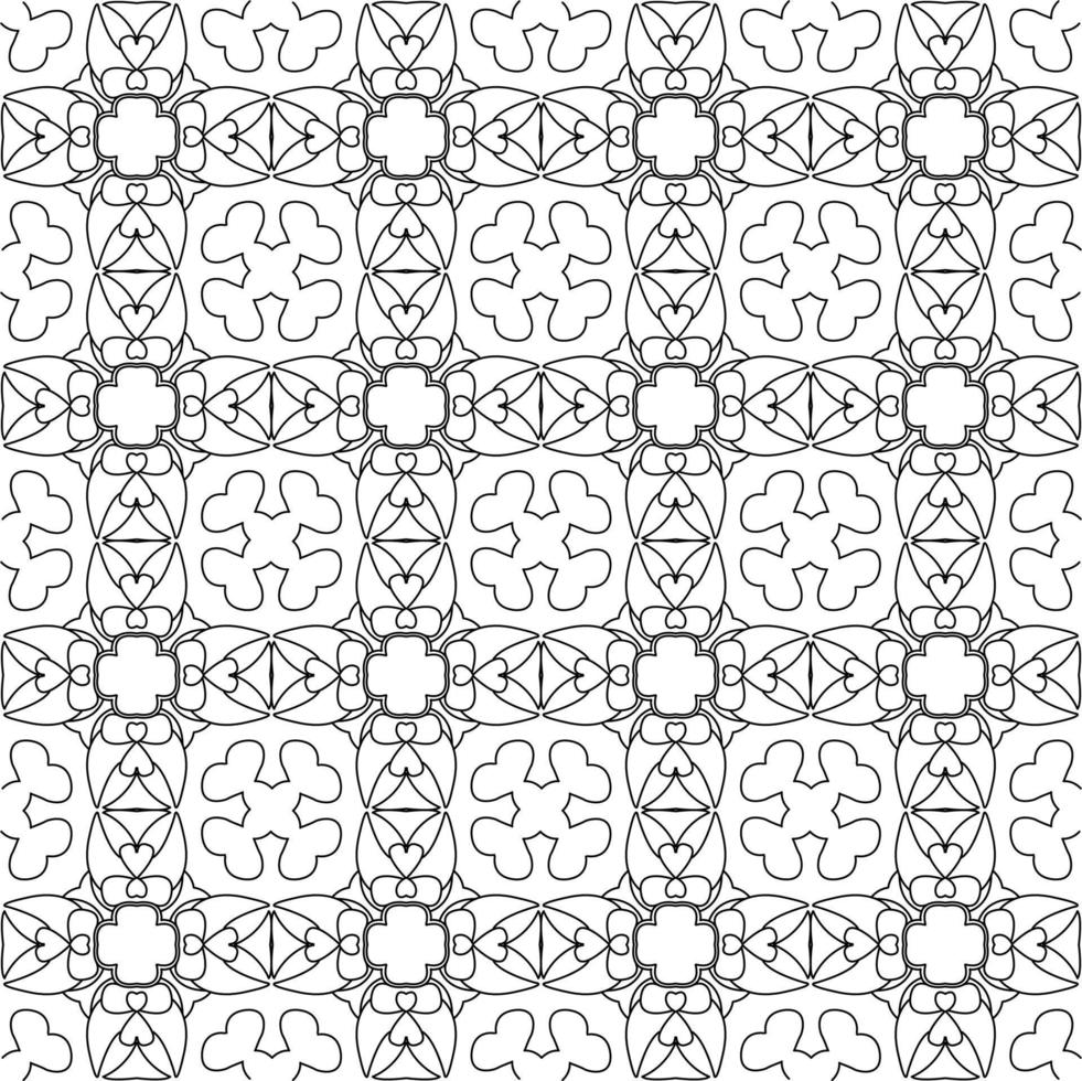 black and white sketch of flora and fauna batik. can be used for various purposes vector