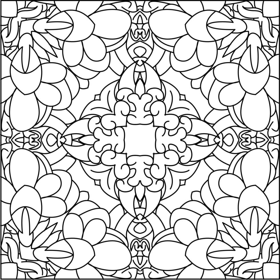 black and white sketch of flora and fauna batik. can be used for various purposes vector