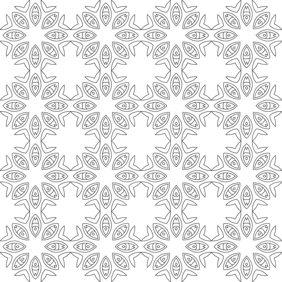 black and white sketch of flora and fauna batik. can be used for various purposes vector