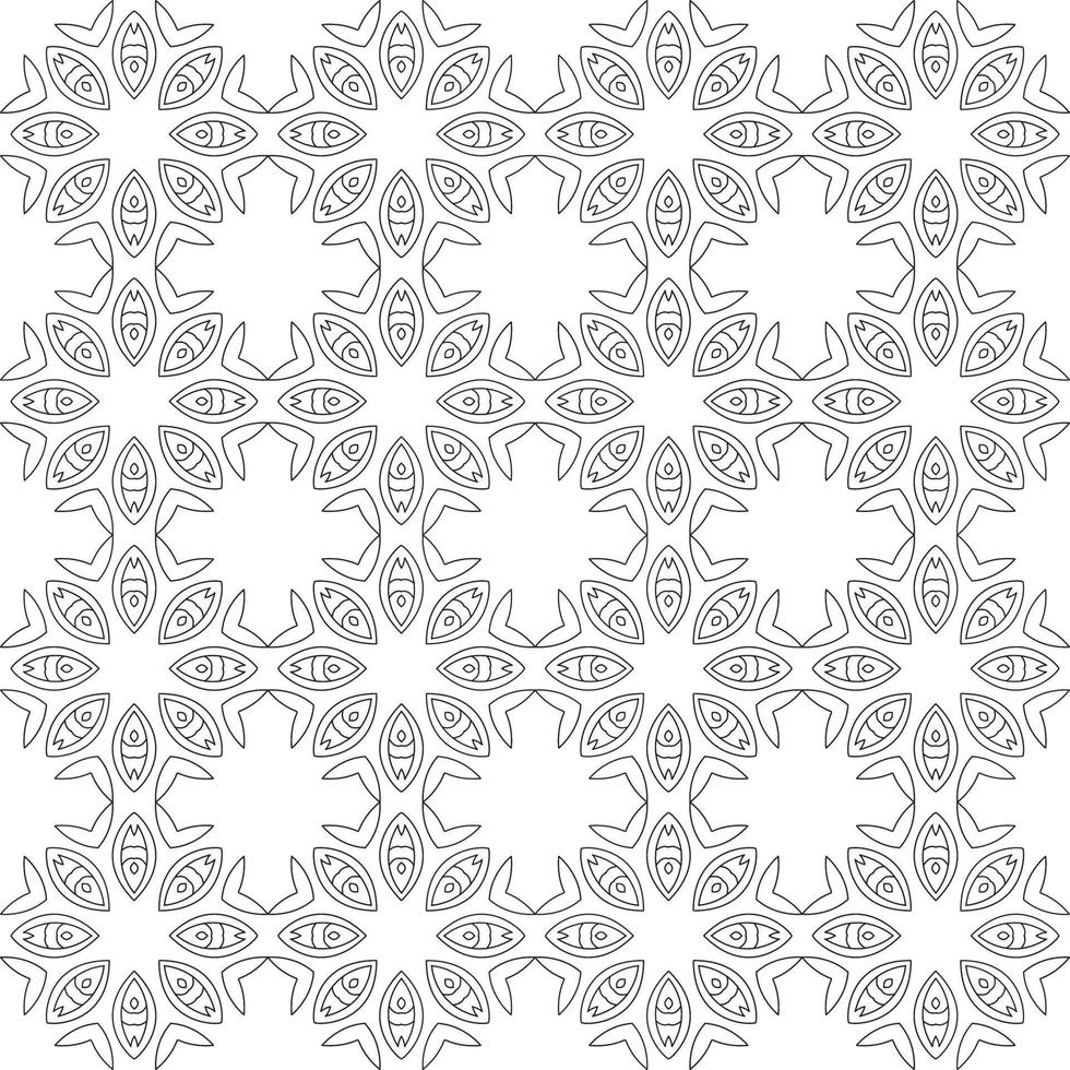 black and white sketch of flora and fauna batik. can be used for various purposes vector