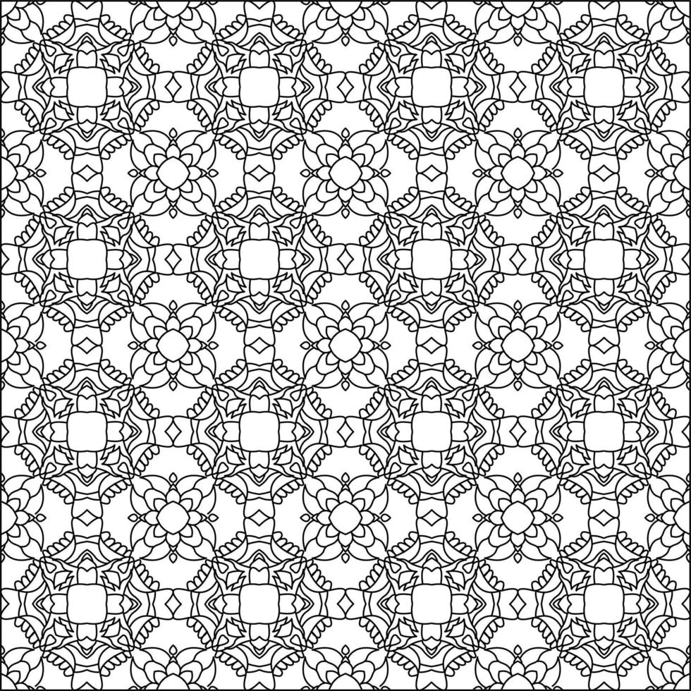 black and white sketch of flora and fauna batik. can be used for various purposes vector