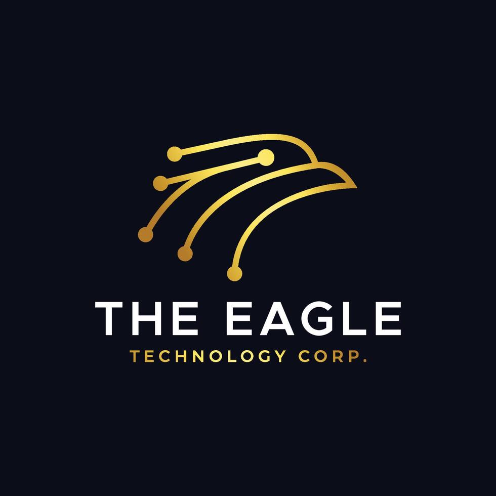 Eagle Tech Logo Template Design Vector, Emblem, Design Concept, Creative Symbol, Icon vector